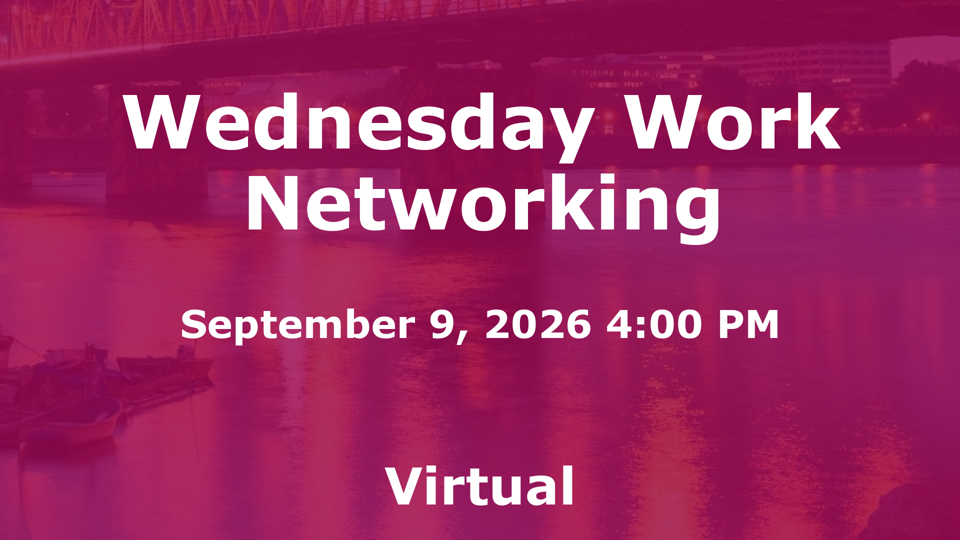 Wednesday Work Networking event image